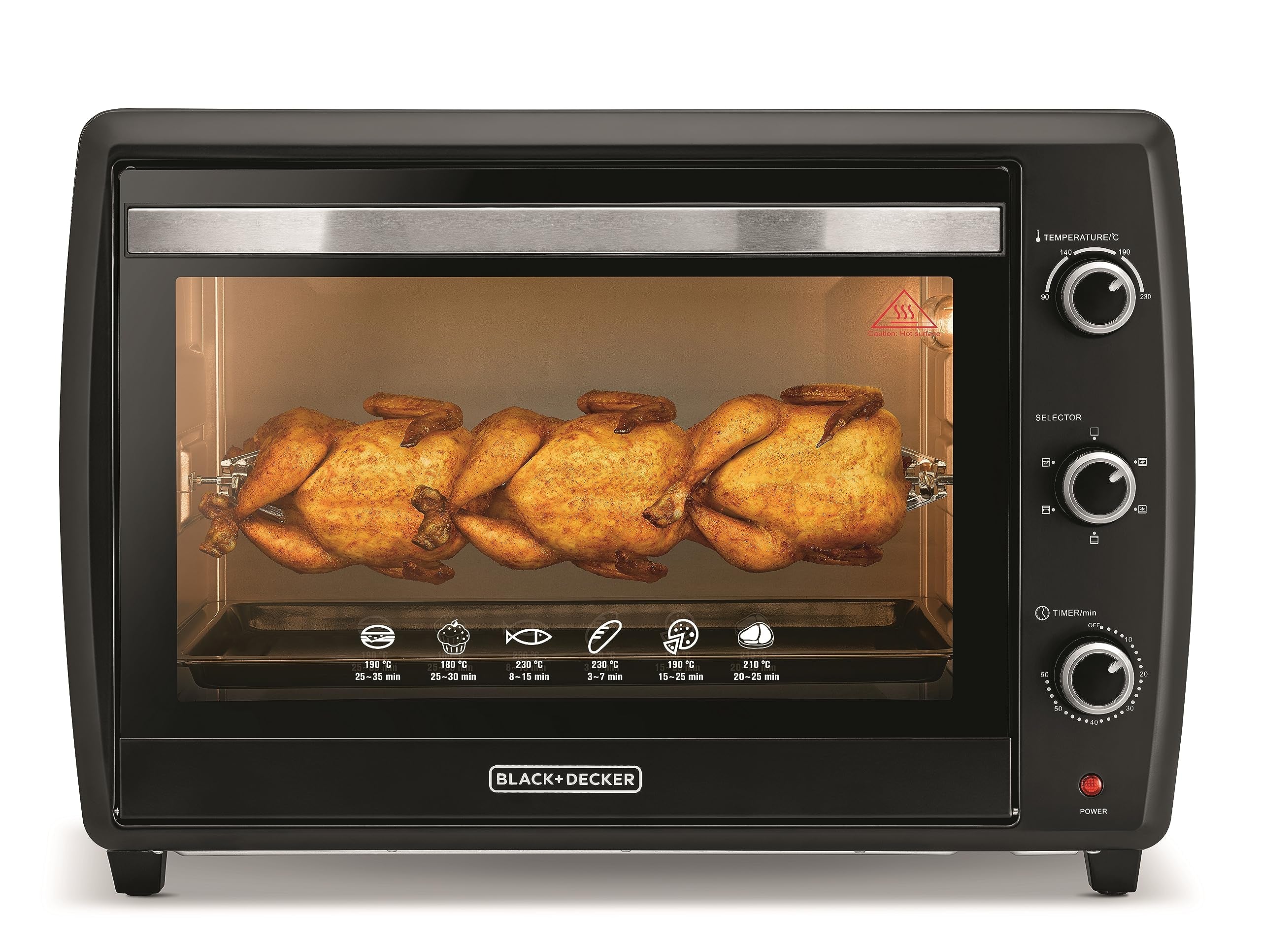 Black & Decker 2200W 70L Toaster Oven Temp Setting, Double Grill With Convection And Glass Door فرن تحميص خبز من بلاك + ديكر زجاج مزدوج، 70 لتر Black & Decker 2200W 70L Toaster Oven Temp Setting, Double Grill With Convection And Glass Door فرن تحميص خبز من بلاك + ديكر زجاج مزدوج، 70 لتر